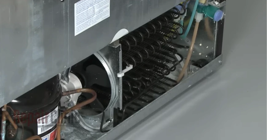 Dirty condenser coils causing a refrigerator not to cool