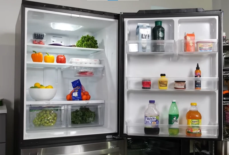 Frozen food in fridge compartment — refrigerator freezing food in Spokane needs repair
